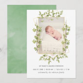 Carte photo géométrique verdoyant (Devant / Derrière)