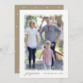 Carte photo givré de vacances (Devant / Derrière)