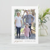 Carte photo givré de vacances (Debout devant)