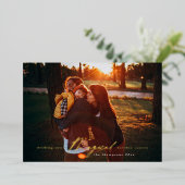 Carte photo Gold Foil de la saison des fêtes (Debout devant)