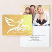 Carte photo Gold Foil Peace Dove (Affichage)