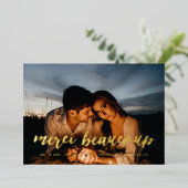 Carte photo Gold Merci Beaucoup Merci (Debout devant)