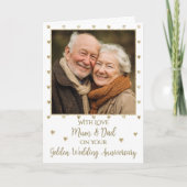 Carte Photo Golden Wedding Anniversary 50 years Card (Devant)