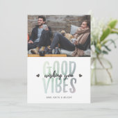 Carte photo | GOOD VIBES de vacances (Debout devant)