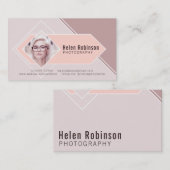 Carte photo graphique mou de diamant de rose en (Devant / Derrière)