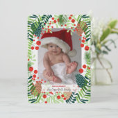 Carte photo gras de vacances (Debout devant)