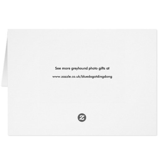 Carte photo Greyhound (Dos Horizontal)