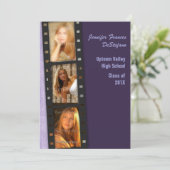 Carte photo gris couleur violet (Debout devant)