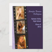 Carte photo gris couleur violet (Devant / Derrière)