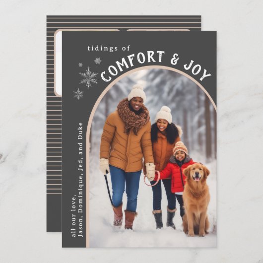 Carte photo grise Confort et Joie (Devant / Derrière)