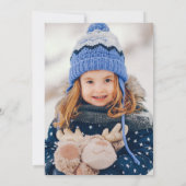 Carte Photo Guirlande de Noël Écriture Dorée (Dos)