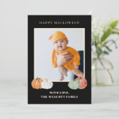 Carte photo Halloween Citrouilles Aquarelle (Debout devant)