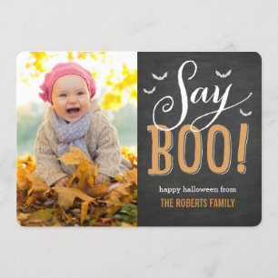 Carte photo Halloween de Chalkboard
