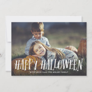 Carte photo Halloween élégant