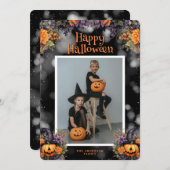Carte photo Halloween Jack O’Lanterns (Devant / Derrière)