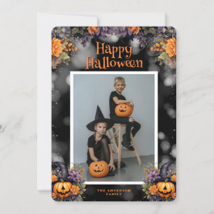 Carte photo Halloween Jack O’Lanterns