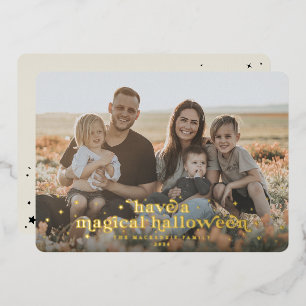 Carte photo Halloween magique avec police rétro +
