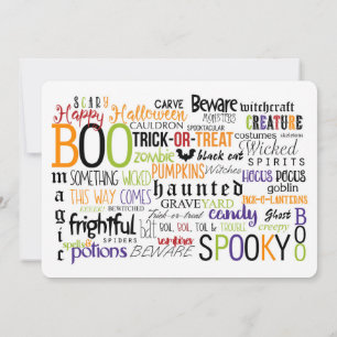 Carte photo Halloween mignonne ou invitation d'ann