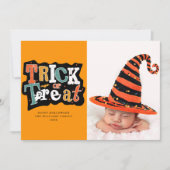 Carte Photo Halloween Ou Trick (Devant)