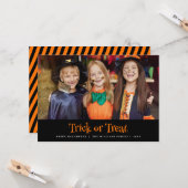 Carte Photo Halloween Ou Trick Moderne (Devant/Arrière en situation)