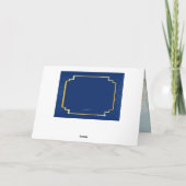 Carte photo Hanoukka bleu et or (Dos)