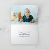 Carte photo Hanoukka bleu et or (Intérieur)