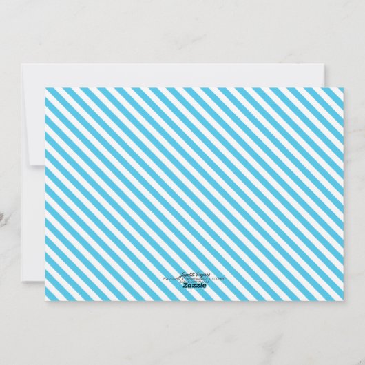 Carte photo Hanoukka Blue Foliage (Dos)