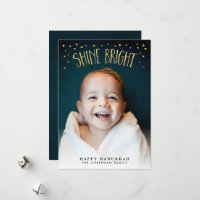 Carte photo Hanoukka brillant