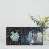 Carte photo Hanoukka "Dreidel Spinner" (Debout devant)