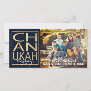 Carte photo Hanoukka / enveloppe Chanukah Happy Go