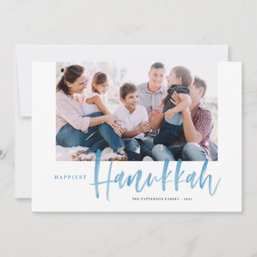 Carte Photo Hanoukka la plus heureuse (Devant)