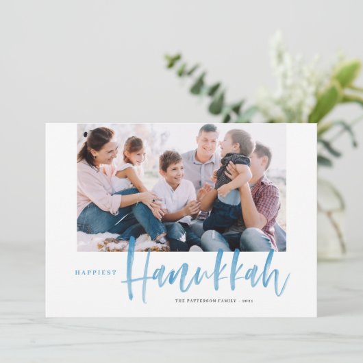 Carte Photo Hanoukka la plus heureuse (Debout devant)