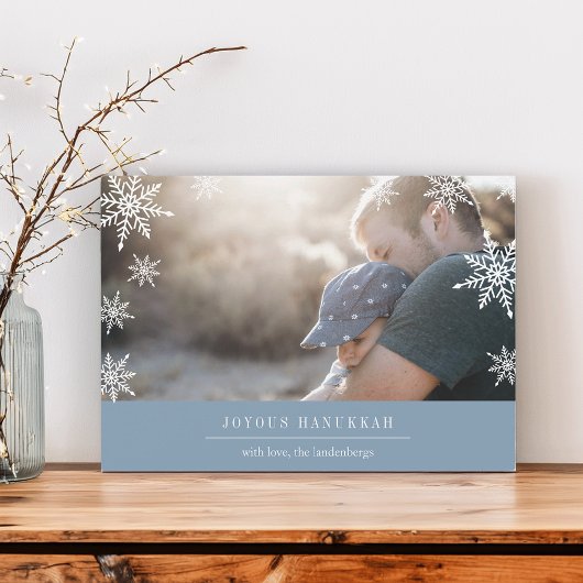 Carte photo Hanoukka moderne Wish | Message modifi