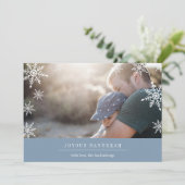 Carte photo Hanoukka moderne Wish | Message modifi (Debout devant)