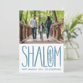 Carte photo Hanoukka Shalom Lettering (Debout devant)