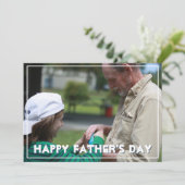 Carte Photo Happy Fête des pères personnalisée (Debout devant)