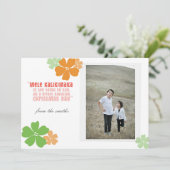 Carte photo hawaïen de vacances de Noël (Debout devant)