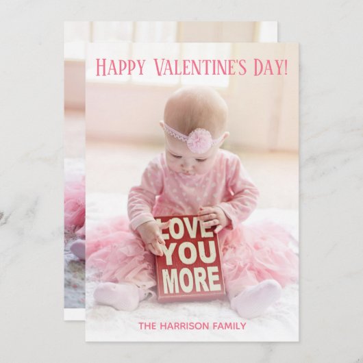 Carte photo Heureuse Sainte-Valentin (Devant / Derrière)