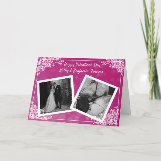 Carte photo Heureuse Sainte-Valentin (Devant)