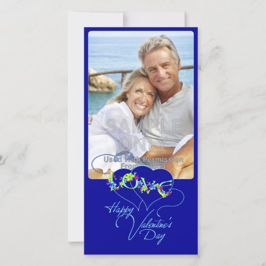 Carte photo Heureuse Sainte-Valentin Love Hearts (Devant)