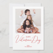 Carte photo Heureuse Sainte-Valentin simple et mod (Devant)