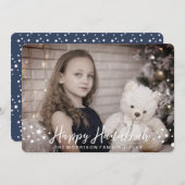 Carte photo heureux de Hanoukka (Devant / Derrière)