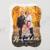 Carte photo heureux de manuscrit de Hanoukka (Devant / Derrière)