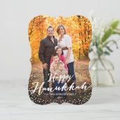 Carte photo heureux de manuscrit de Hanoukka (Debout devant)