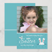 Carte photo heureux de Pâques (Devant / Derrière)