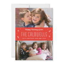 Carte photo heureux de vacances de famille