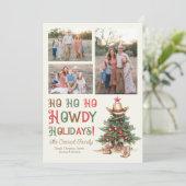 Carte photo Ho Ho Howdy Christmas (Debout devant)