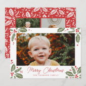 Carte photo Holly Berry Corners (Devant / Derrière)