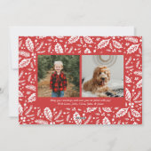 Carte photo Holly Berry Corners (Dos)