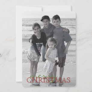 Carte photo Holly Branch Christmas Photo Card 1 Ph